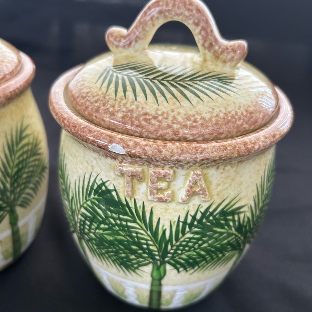 Palm Tree Kitchen Canister Set - Picture 2 of 8